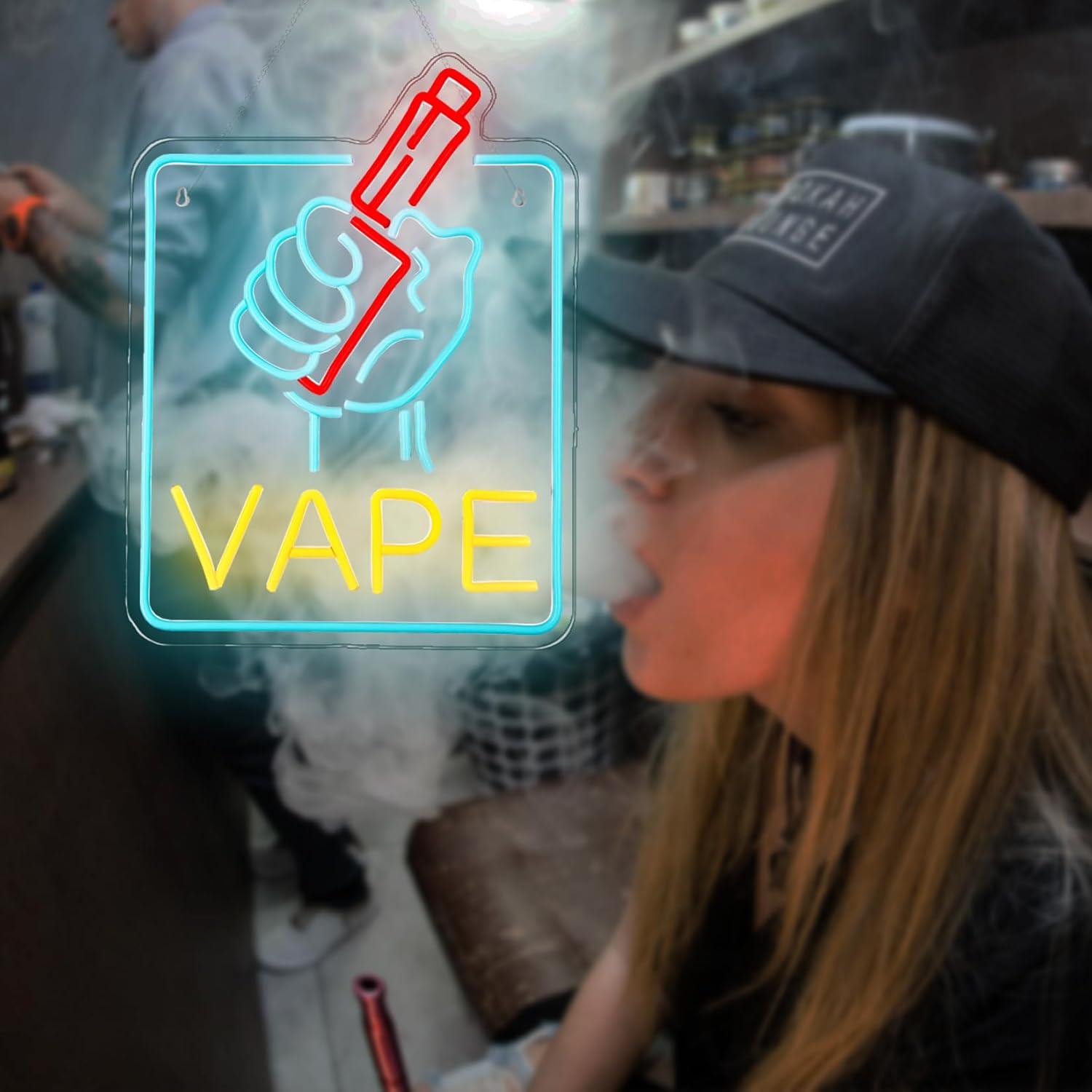 VAPE Neon Sign USB Dimmable LE - đánh giá và giá Vaping Store